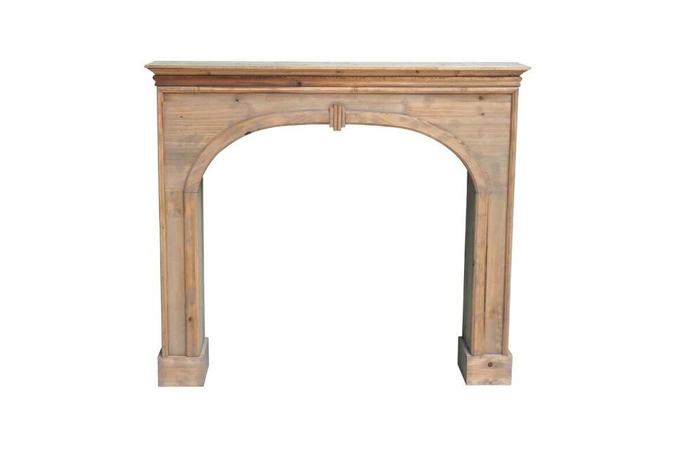 Caminetto a console in legno chiaro Beloeil Chehoma