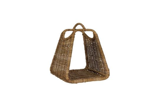 Cestino in rattan grigio beige