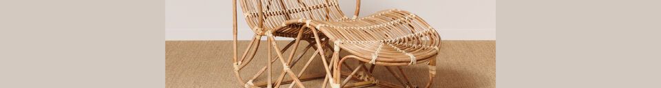 Materiali prima di tutto Chaise longue in rattan leggero Pensao