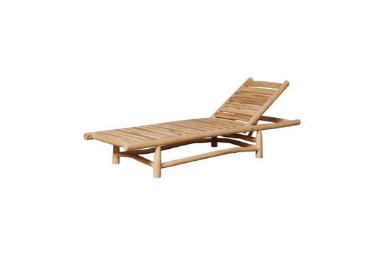 Chaise longue in teak beige Bora-Bora