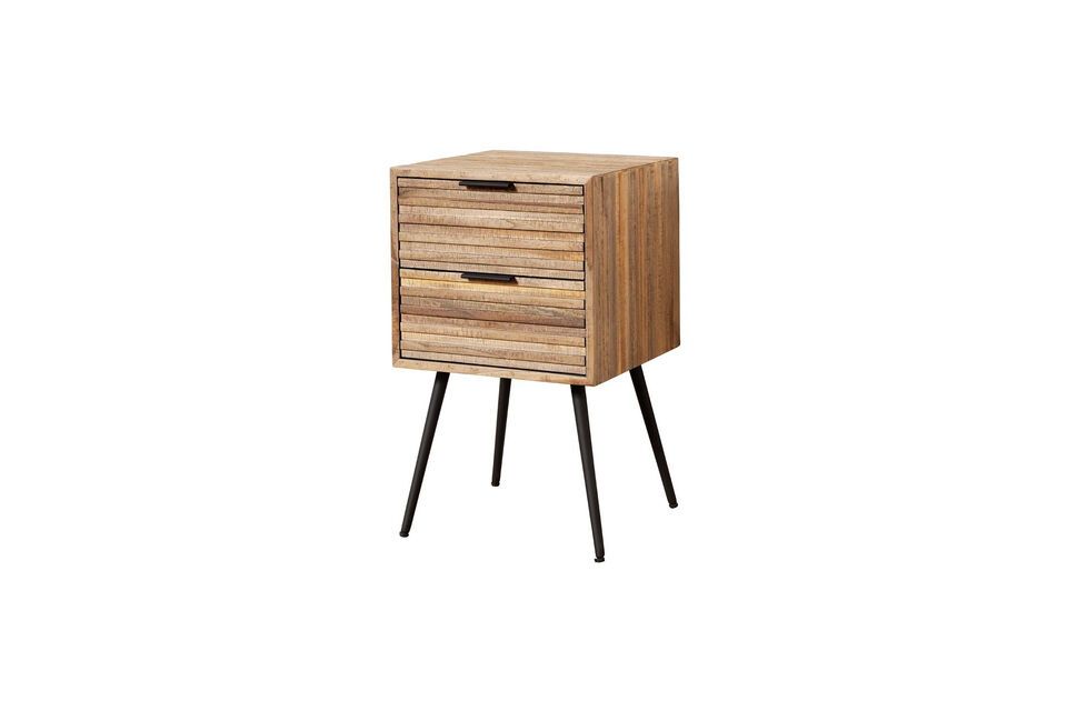 Comodino Pocket in teak marrone Chehoma