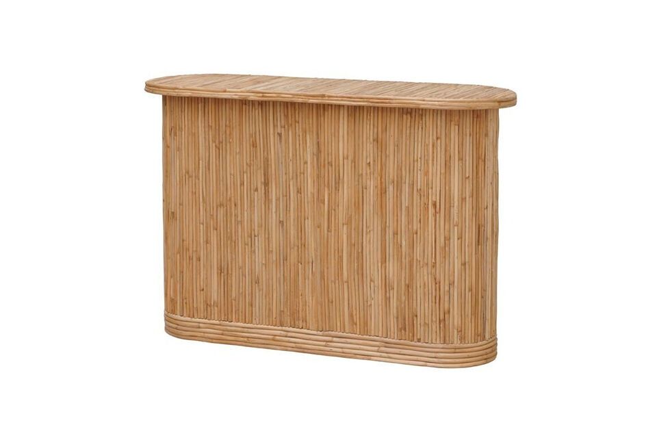 Scoprite l\'eleganza naturale con la nostra consolle in rattan chiaro