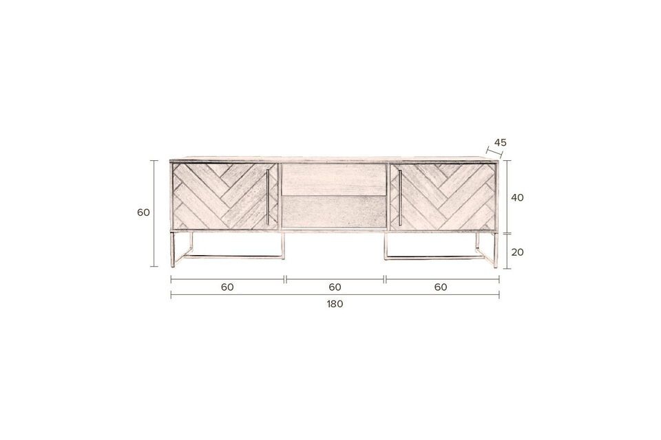 Credenza bassa in legno di rovere Class - 12