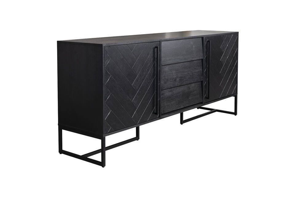 Credenza di classe in legno nero DutchBone