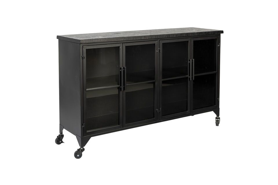 Scoprite l\'eleganza senza tempo della credenza Ferre in legno nero