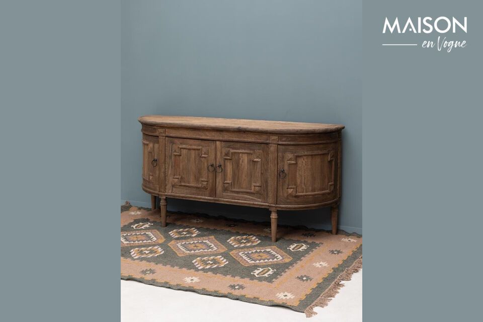 Scoprite la nobiltà del legno di mango con la nostra elegante credenza dalle dimensioni generose