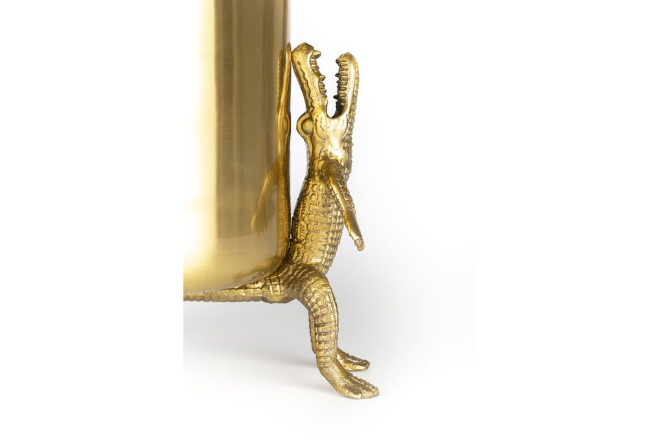 Fioriera in alluminio riciclato Crocodiles gold L - 6