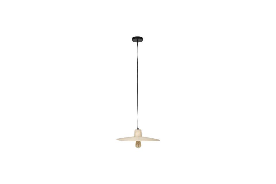 Lampada a sospensione Balance in rattan beige Zuiver