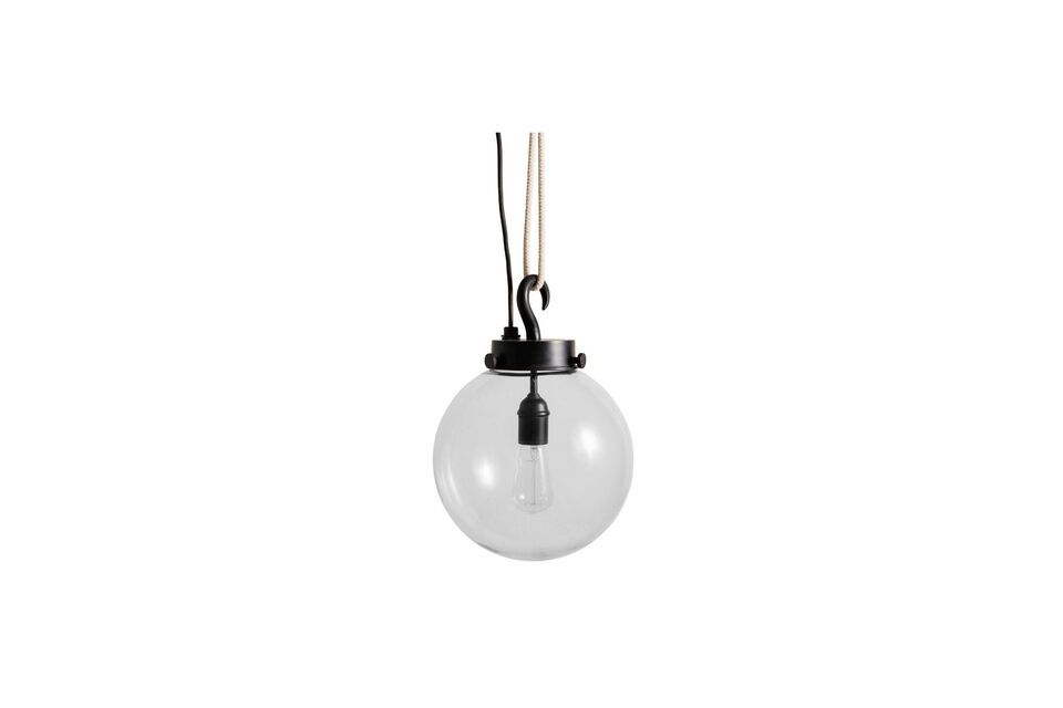 Lampada a sospensione Globe in ottone nero Chehoma