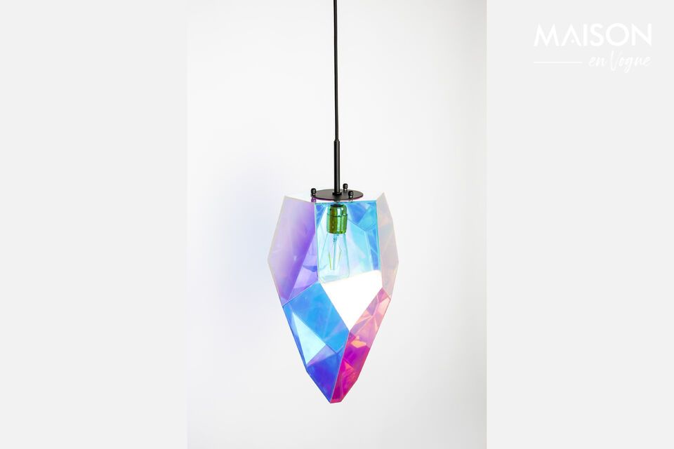 Lampada a sospensione in ferro multicolore Diamond - 5