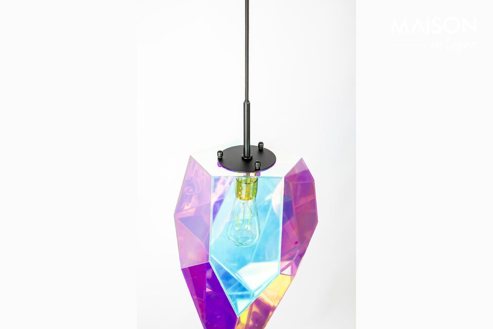 Lampada a sospensione in ferro multicolore Diamond - 6