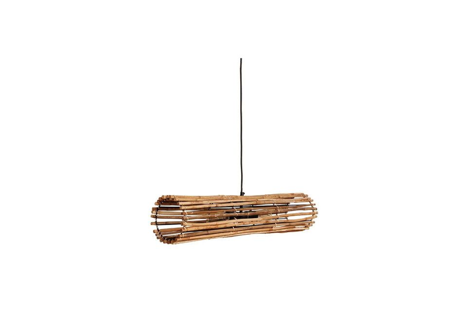 Lampada a sospensione Savana in rattan beige Chehoma