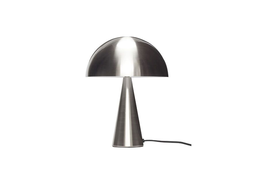 Lampada da tavolo in metallo argentato Mush Hübsch