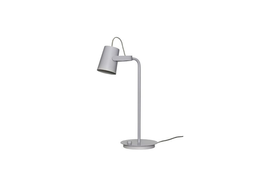 Lampada da tavolo in metallo grigio chiaro Ardent Hübsch