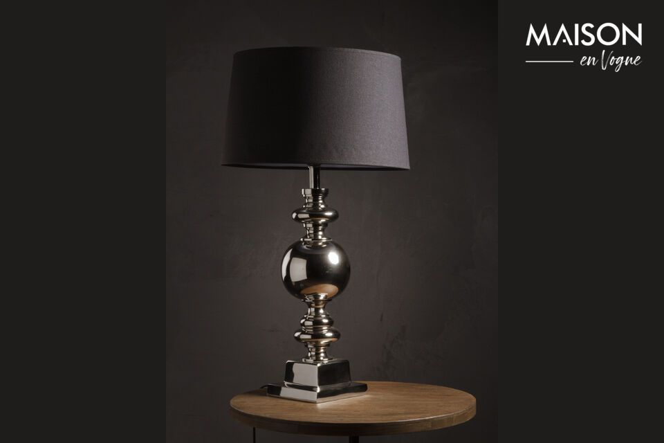 Lampada da tavolo Muse in alluminio argento Chehoma