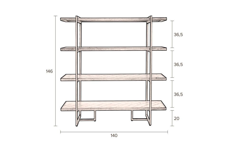 Libreria in legno di rovere Class - 17