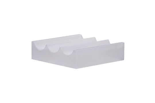 Organizer in cristallo bianco Wave