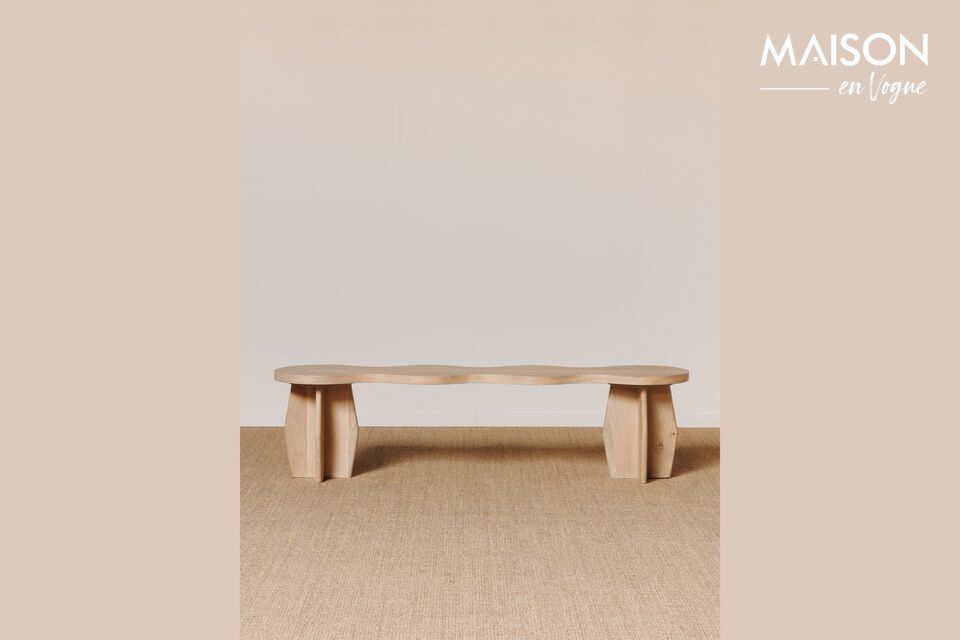 Una panca in legno di mango elegante e resistente.