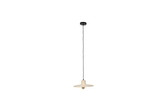 Piccola lampada a sospensione in rattan beige Balance