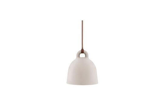 Piccola sospensione in metallo beige XS Bell