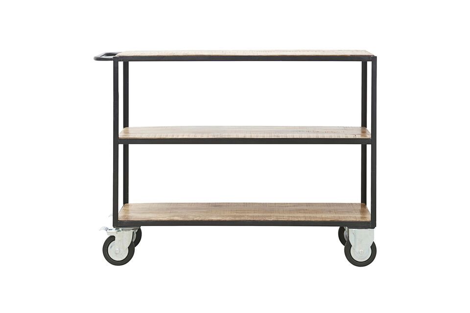 Piccolo carrello in legno leggero Nero House Doctor