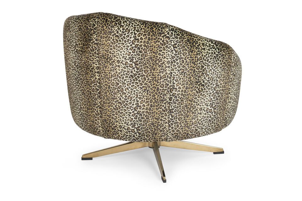 Poltrona lounge Panther in tessuto multicolore - 4