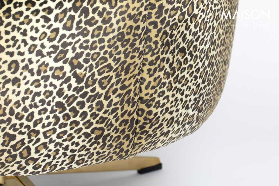 Poltrona lounge Panther in tessuto multicolore - 11