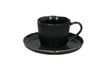 Miniatura Porcelino tazza e piattino in gres nero D16 1