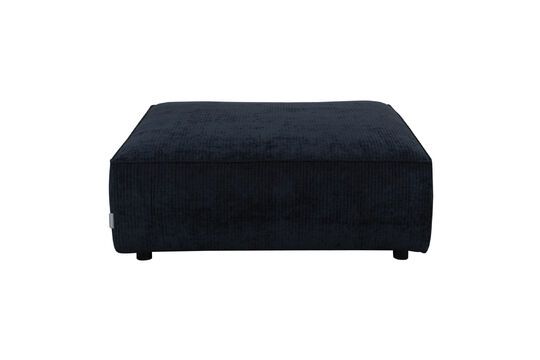 Pouf a 1 posto in tessuto blu Hunter