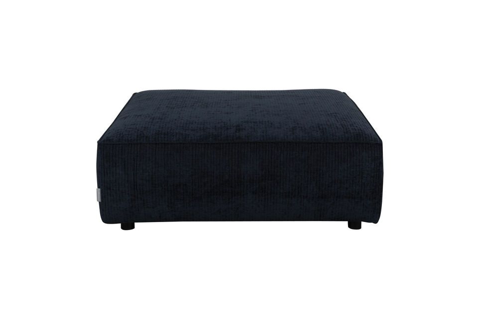 Pouf a 1 posto in tessuto blu Hunter Zuiver