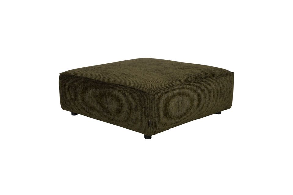 Pouf a 1 posto in tessuto Hunter verde foresta Zuiver