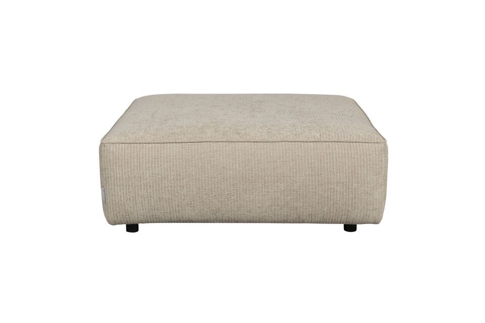 Pouf Hunter a 1 posto in tessuto beige Zuiver