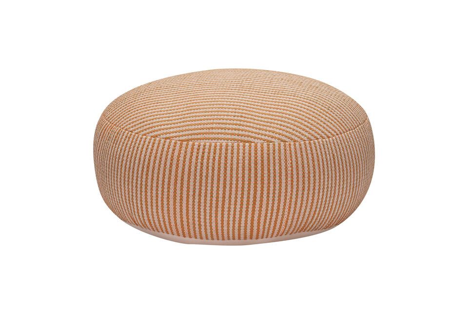 Pouf in cotone arancione Mochi Hübsch