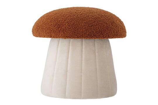 Pouf in poliestere rosso Bertil