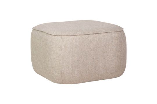 Pouf in tessuto beige Cube Foto ritagliata