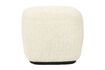 Miniatura Pouf in tessuto bouclé bianco Porterville 4