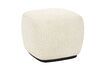 Miniatura Pouf in tessuto bouclé bianco Porterville 1