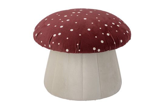 Pouf in tessuto rosso Lue