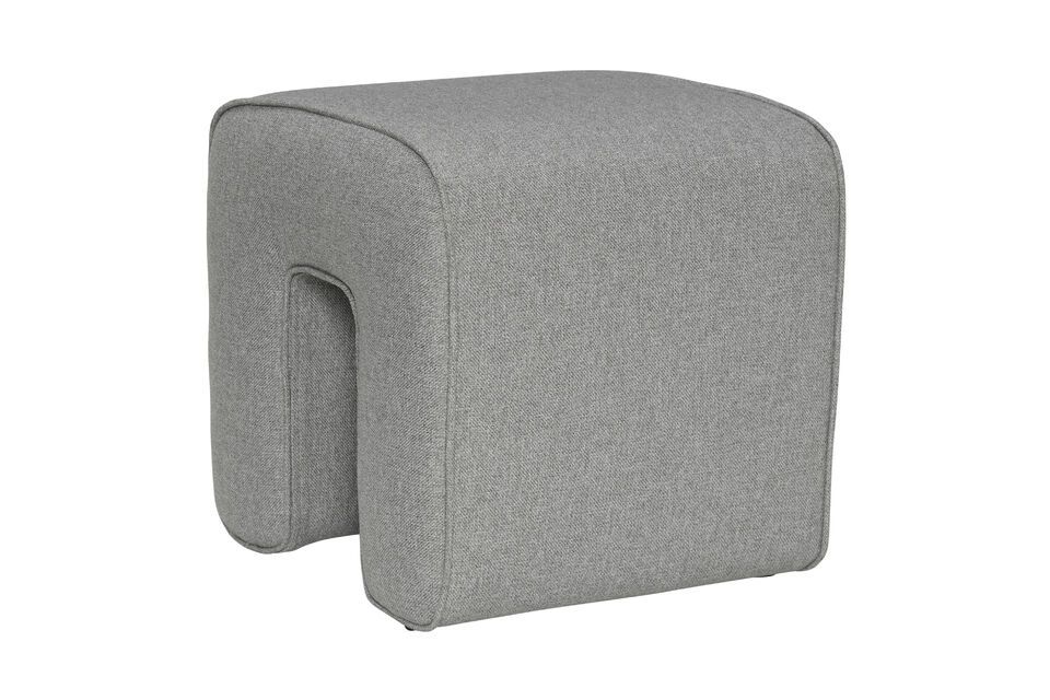 Il pouf Sculpture in tessuto grigio offre la perfetta combinazione di design minimalista e