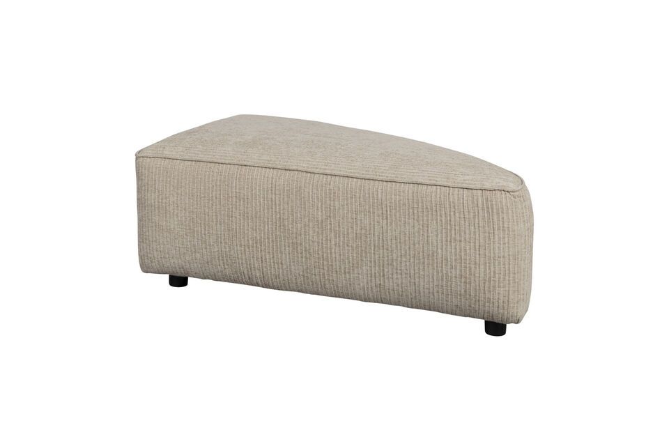 Pouf verticale a 1 posto in tessuto Hunter beige Zuiver