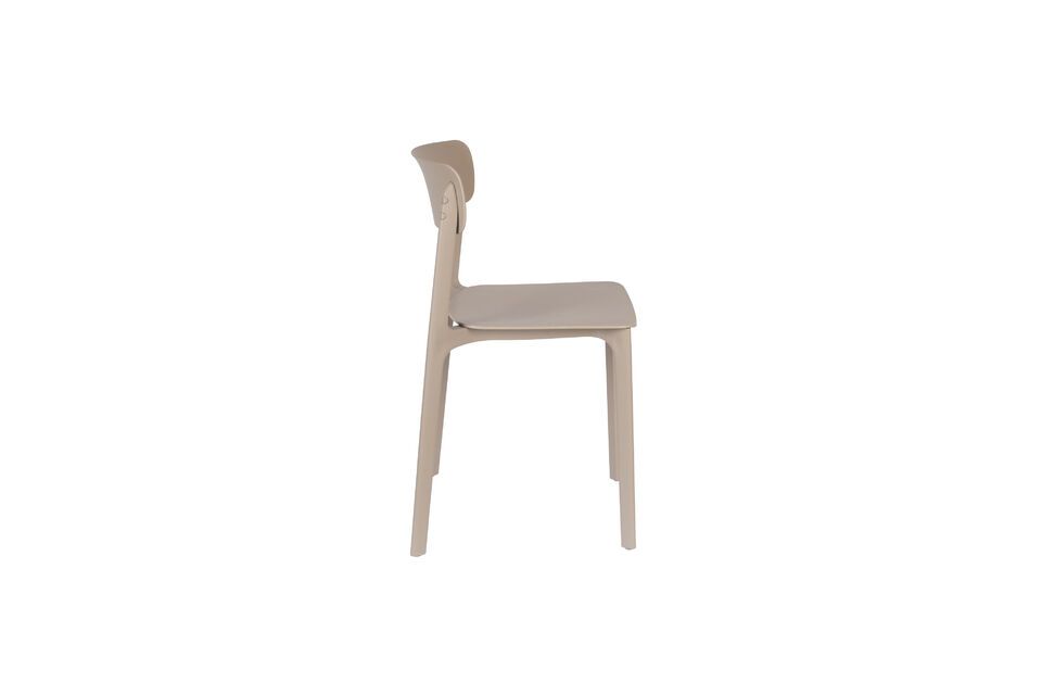 Sedia Clive in plastica beige - 10