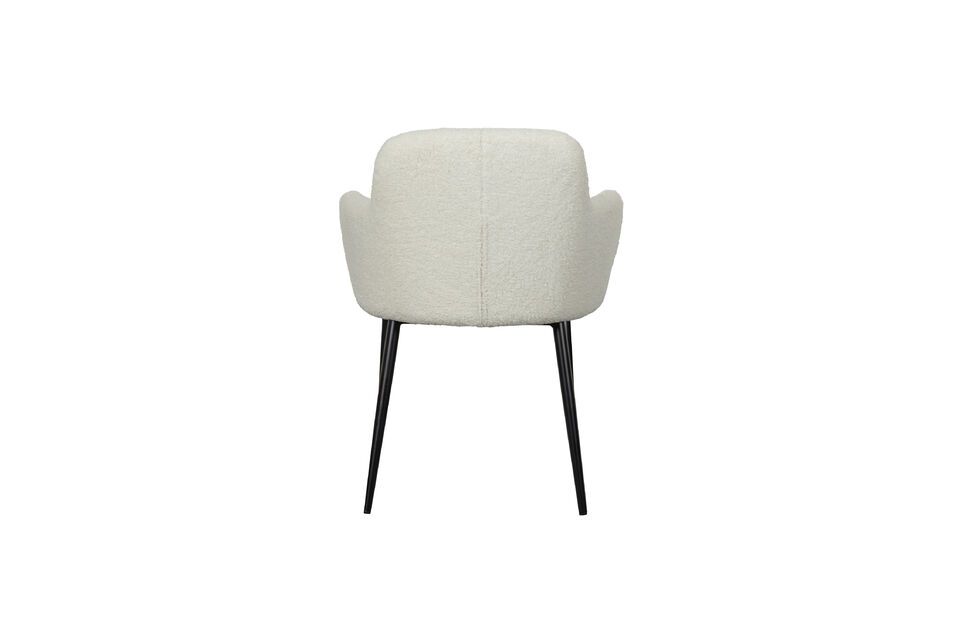 Sedia effetto pelle di pecora bianco sporco Dining Vtwonen - 83cm