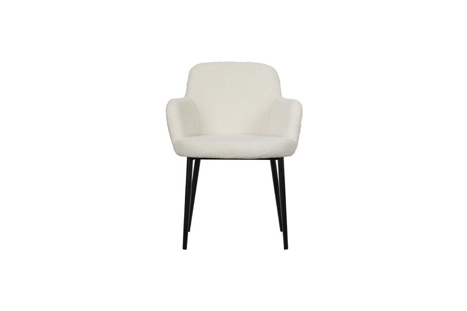 Sedia effetto pelle di pecora bianco sporco Dining Vtwonen