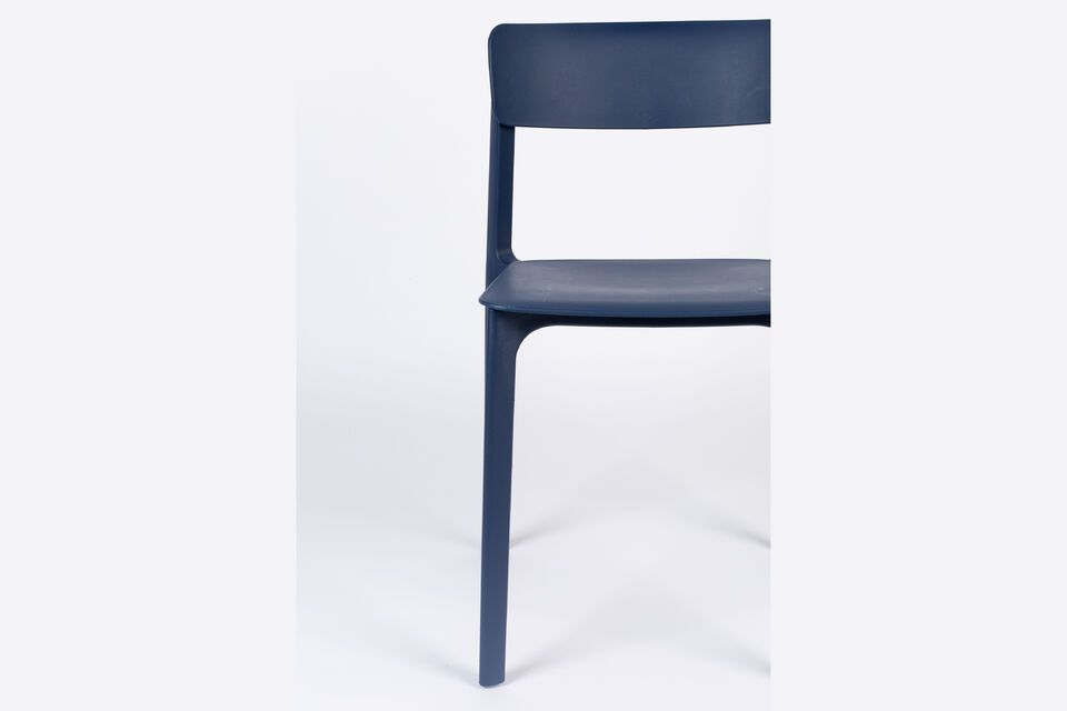 Sedia in plastica blu Clive - 12