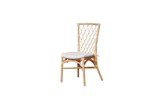 Sedia in rattan beige Croisillons Foto ritagliata