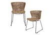 Miniatura Sedia in rattan marrone Wings set di 2 9