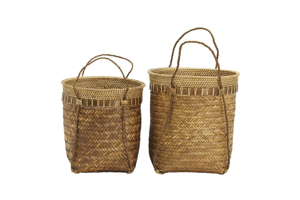 Set di 2 cesti in rattan leggero Balie House Doctor