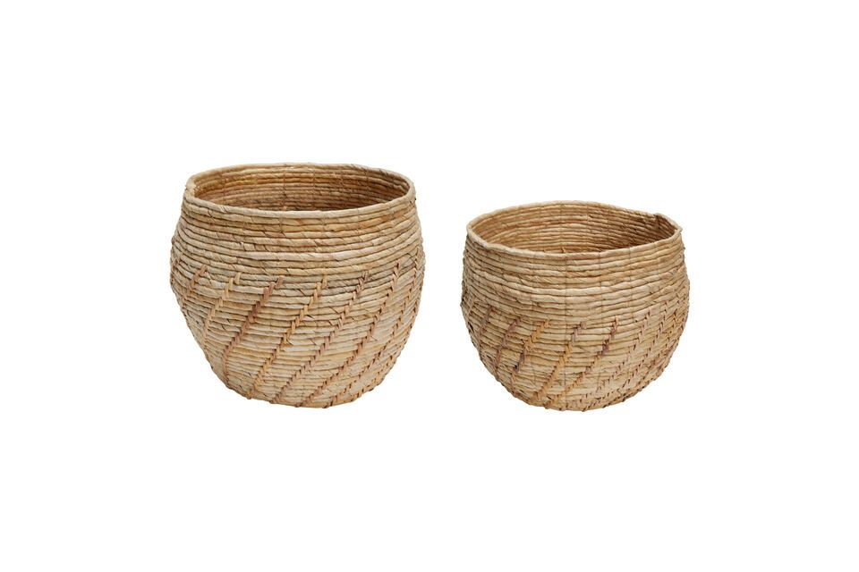 Set di 2 cesti in rattan leggero Luxe Hübsch