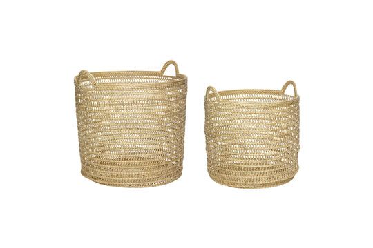 Set di 2 cesti in rattan leggero Weave Foto ritagliata