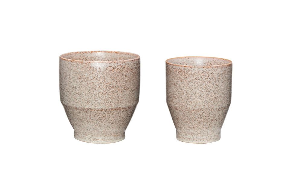 Set di 2 fioriere in ceramica rosa cenere Hübsch